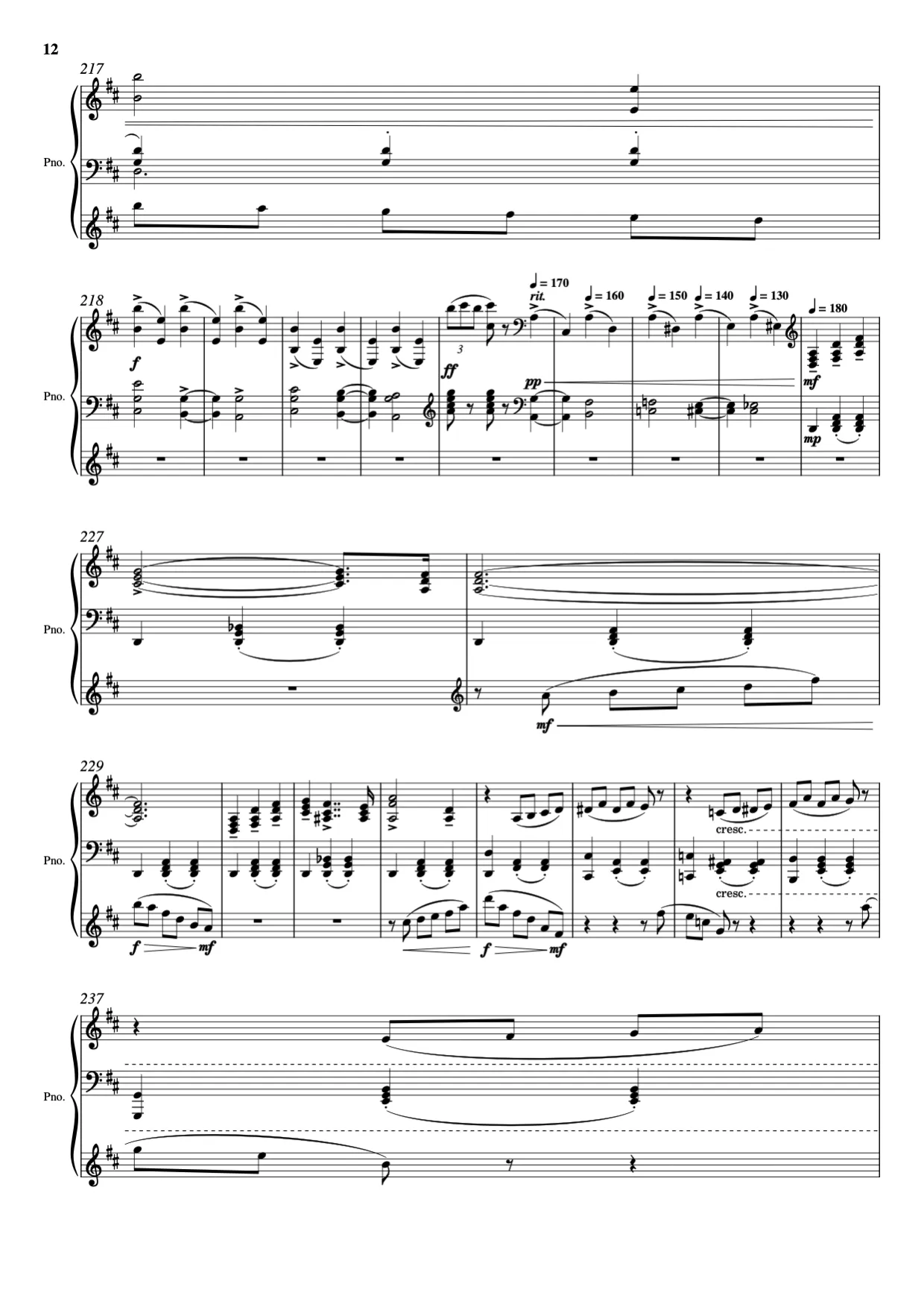 Sheet music page 12 Waltz of the Flowers - Advanced Version