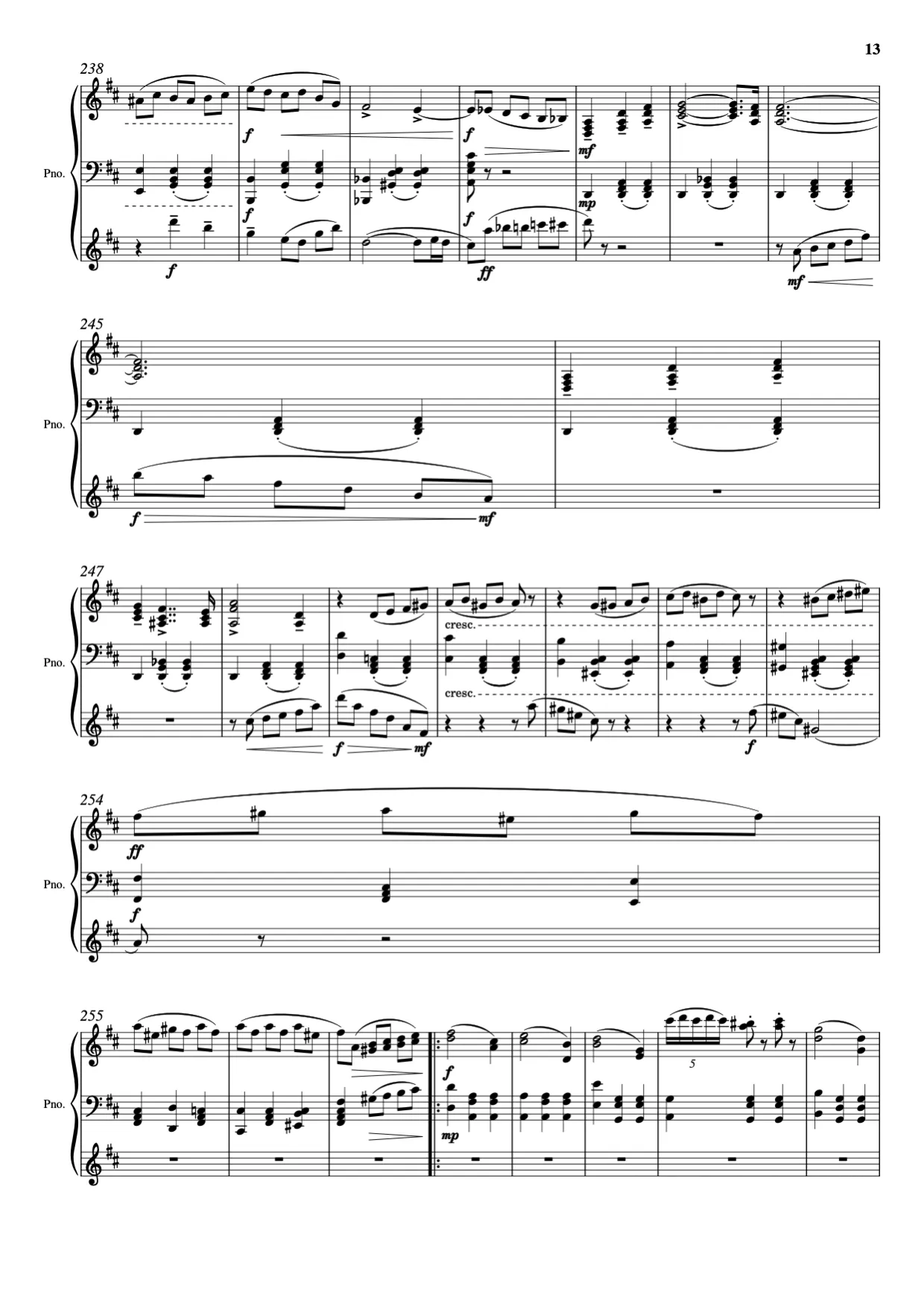 Sheet music page 13 Waltz of the Flowers - Advanced Version