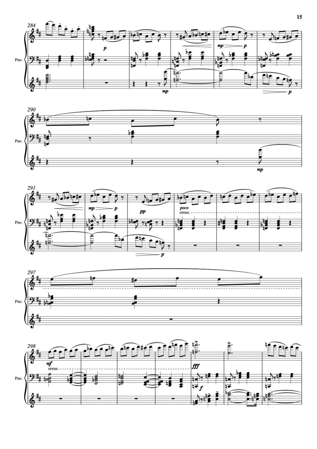 Sheet music page 15 Waltz of the Flowers - Advanced Version