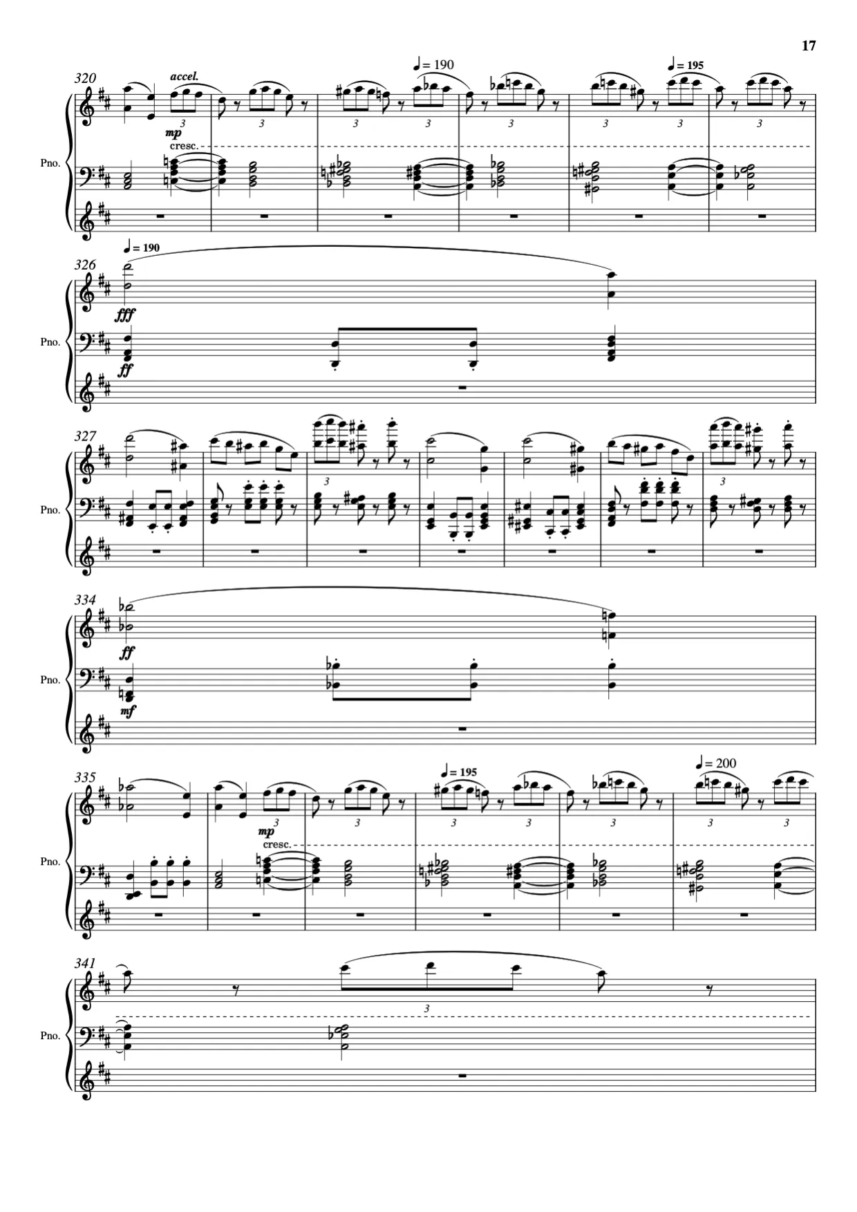 Sheet music page 17 Waltz of the Flowers - Advanced Version