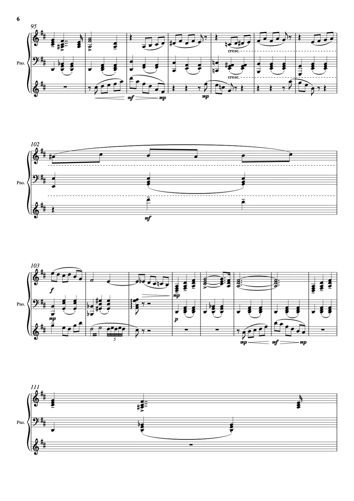 Sheet music page 6 Waltz of the Flowers - Advanced Version