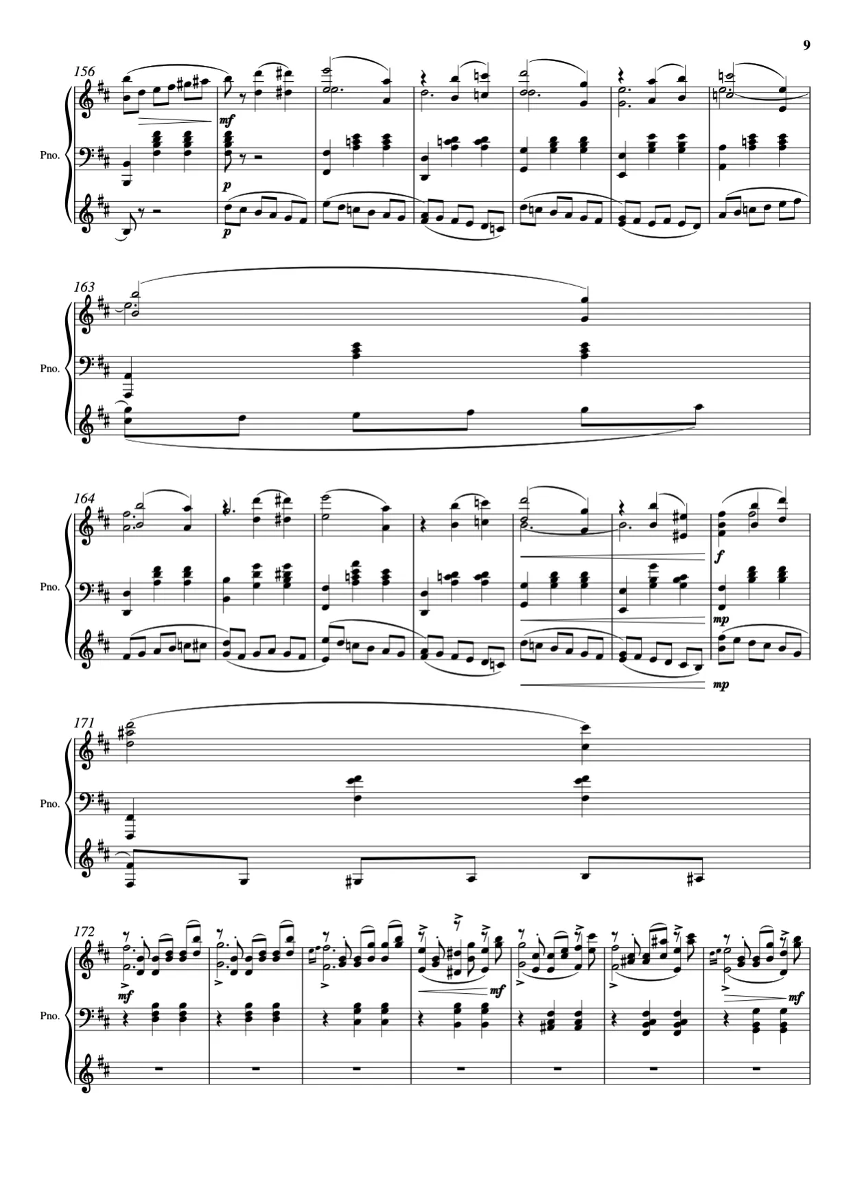 Sheet music page 9 Waltz of the Flowers - Advanced Version