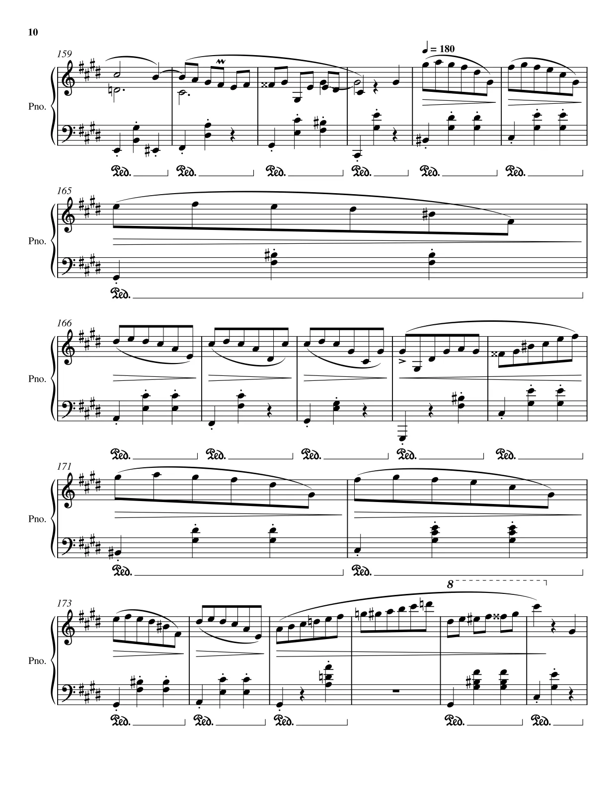Sheet music page 10 Waltz Op. 64 No. 2 - Advanced Version