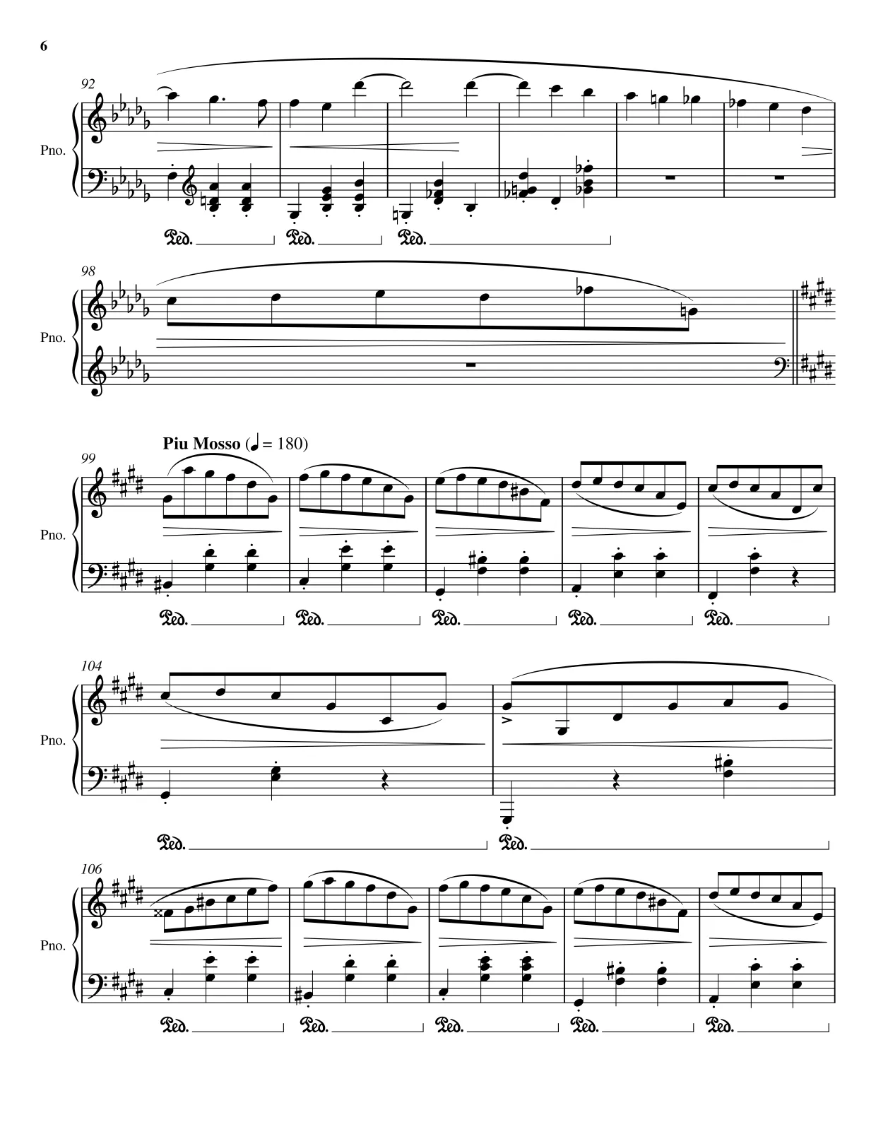 Sheet music page 6 Waltz Op. 64 No. 2 - Advanced Version
