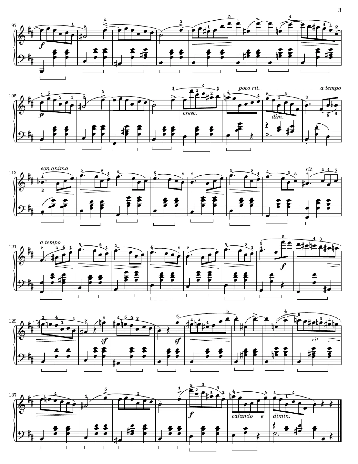 Sheet music page 3, Waltz in B Minor, Op. 69 No. 2 - Intermediate Version