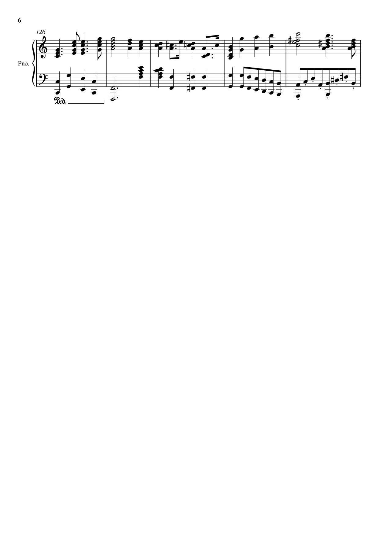 Sheet music page 6 Wedding March - Advanced Version