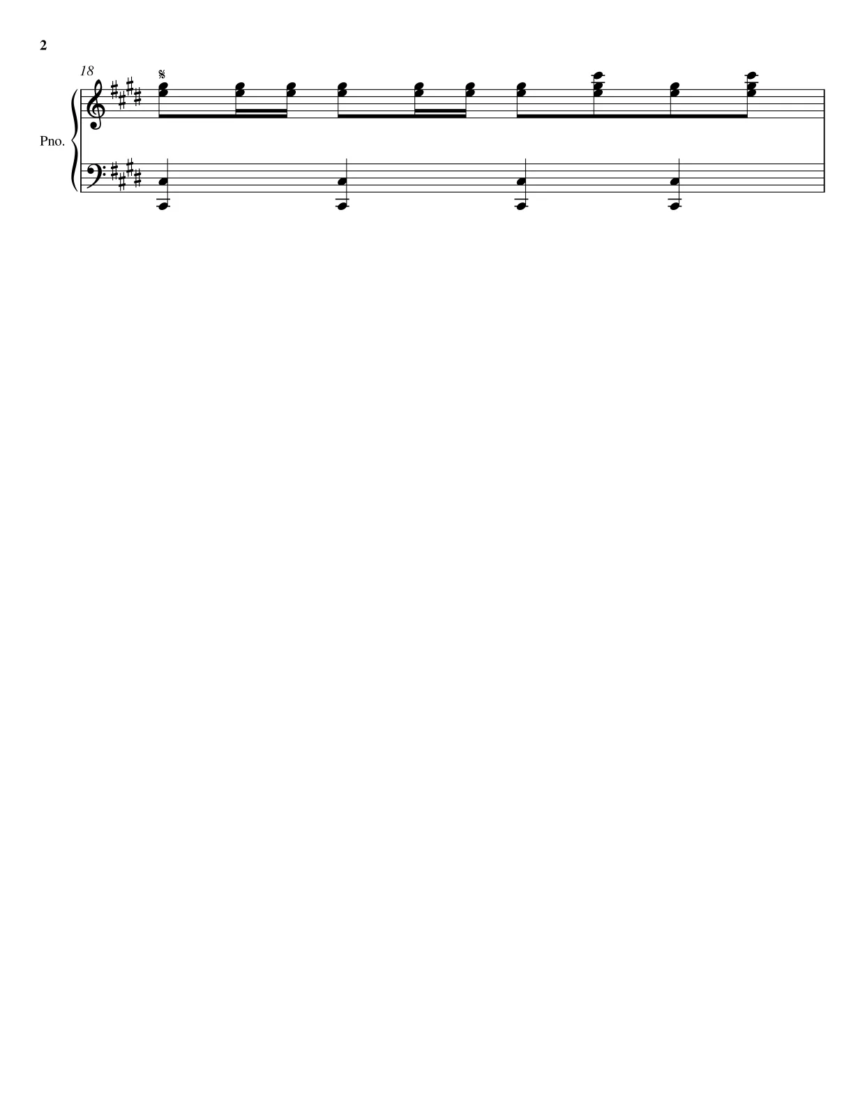 Sheet music page 2 William Tell Overture - Advanced Version