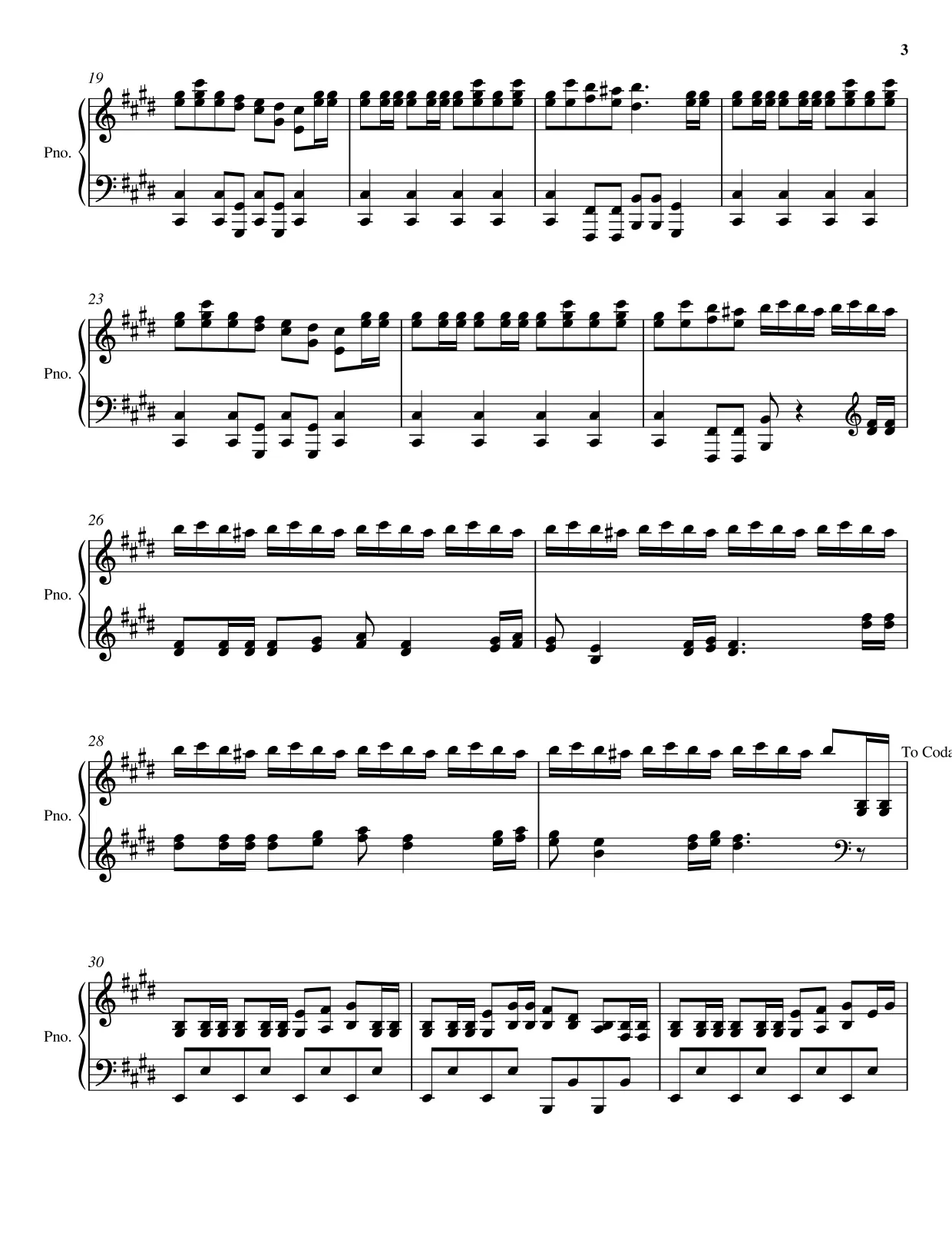 Sheet music page 3 William Tell Overture - Advanced Version