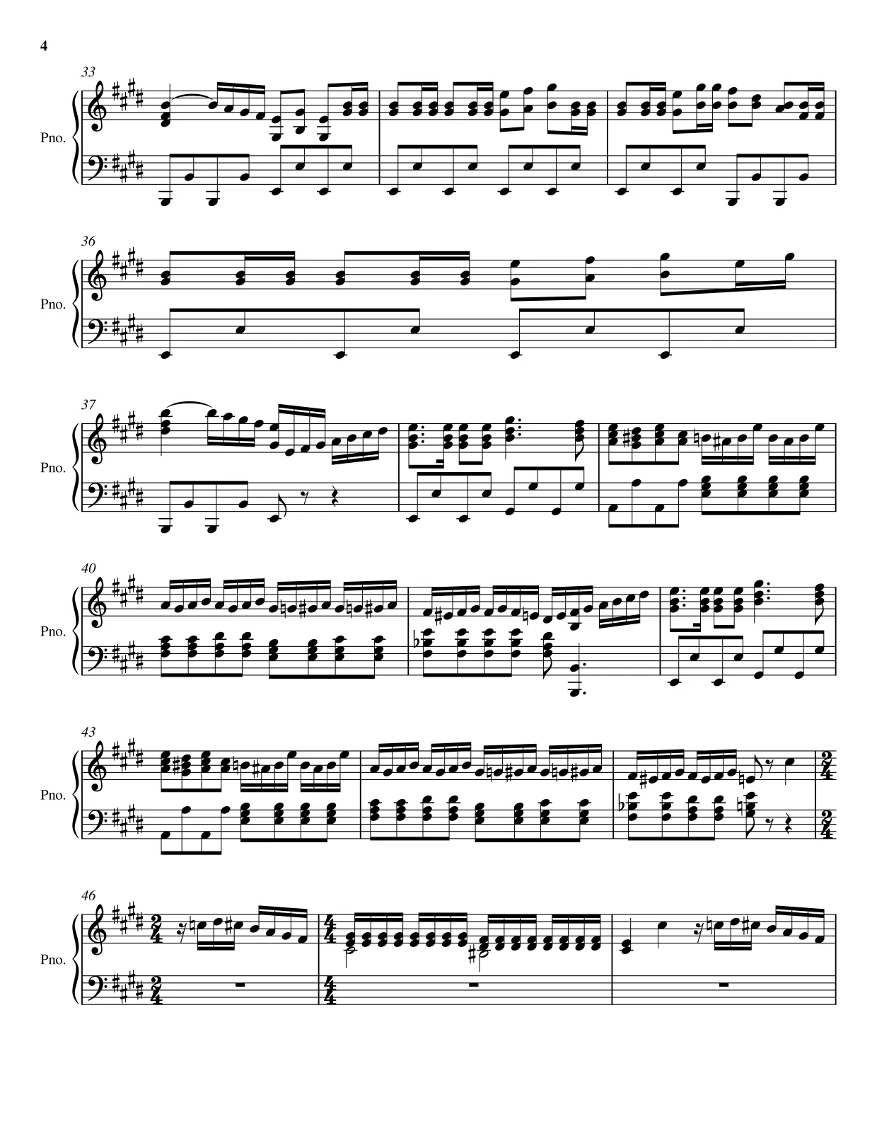 Sheet music page 4 William Tell Overture - Advanced Version