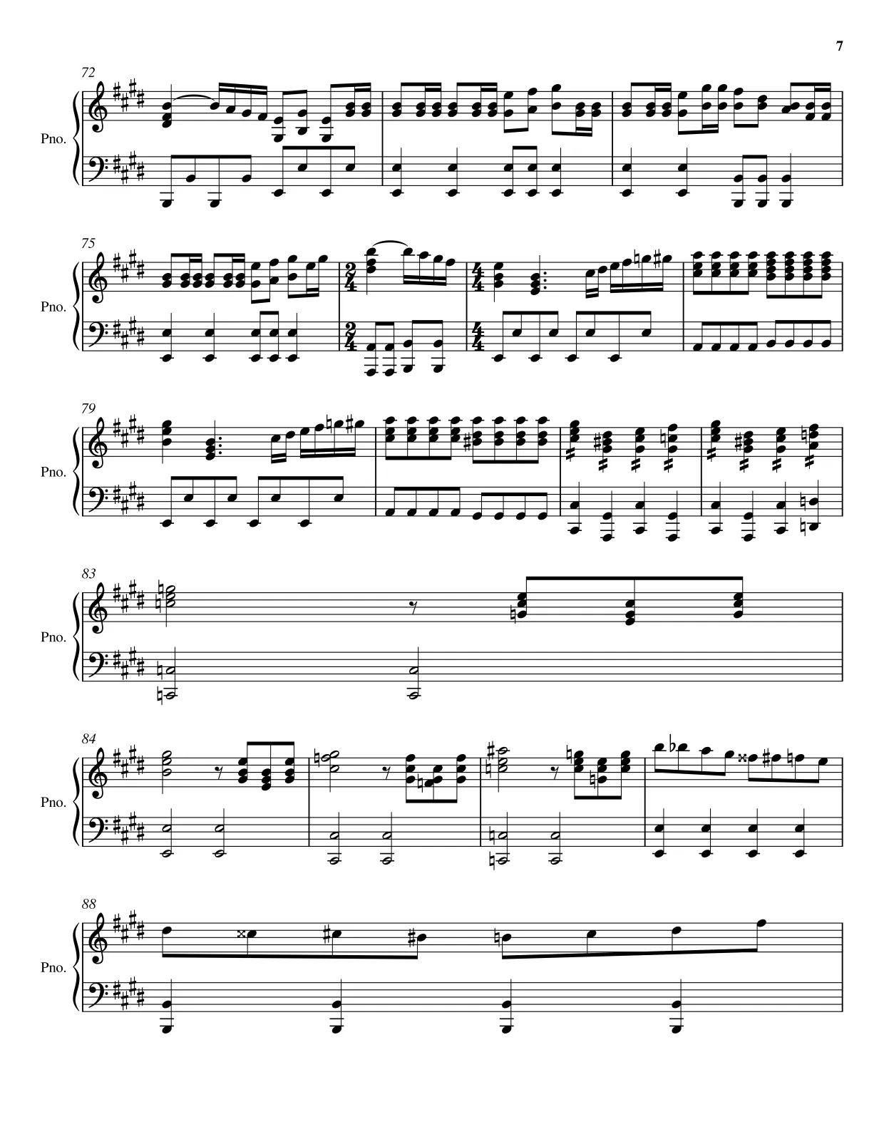 Sheet music page 7 William Tell Overture - Advanced Version