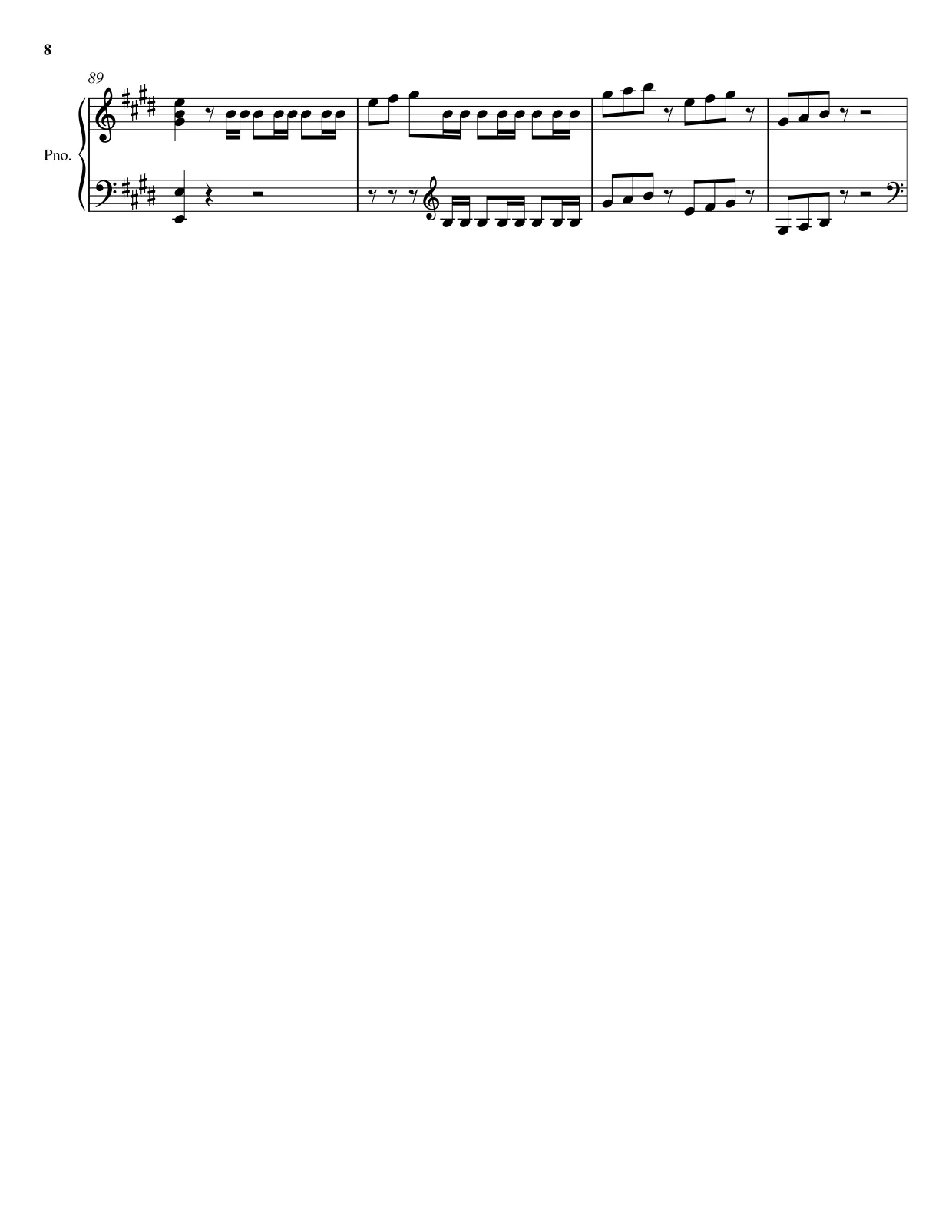 Sheet music page 8 William Tell Overture - Advanced Version